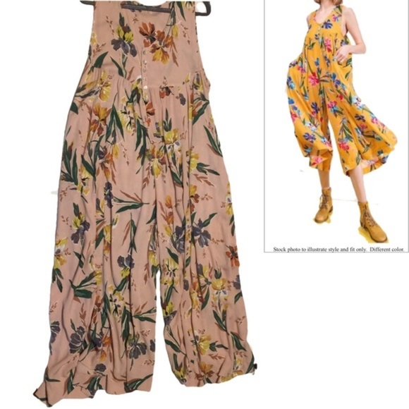 Easel Pants - Easel Flowy Jumper Mauve with German Iris Print M